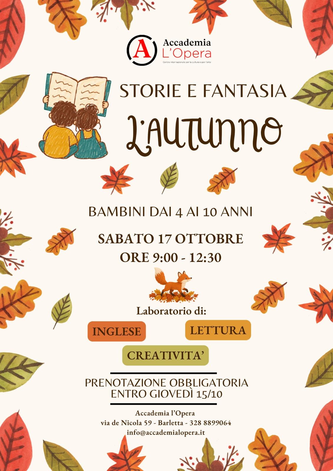 STORIE E FANTASIA: L'AUTUNNO